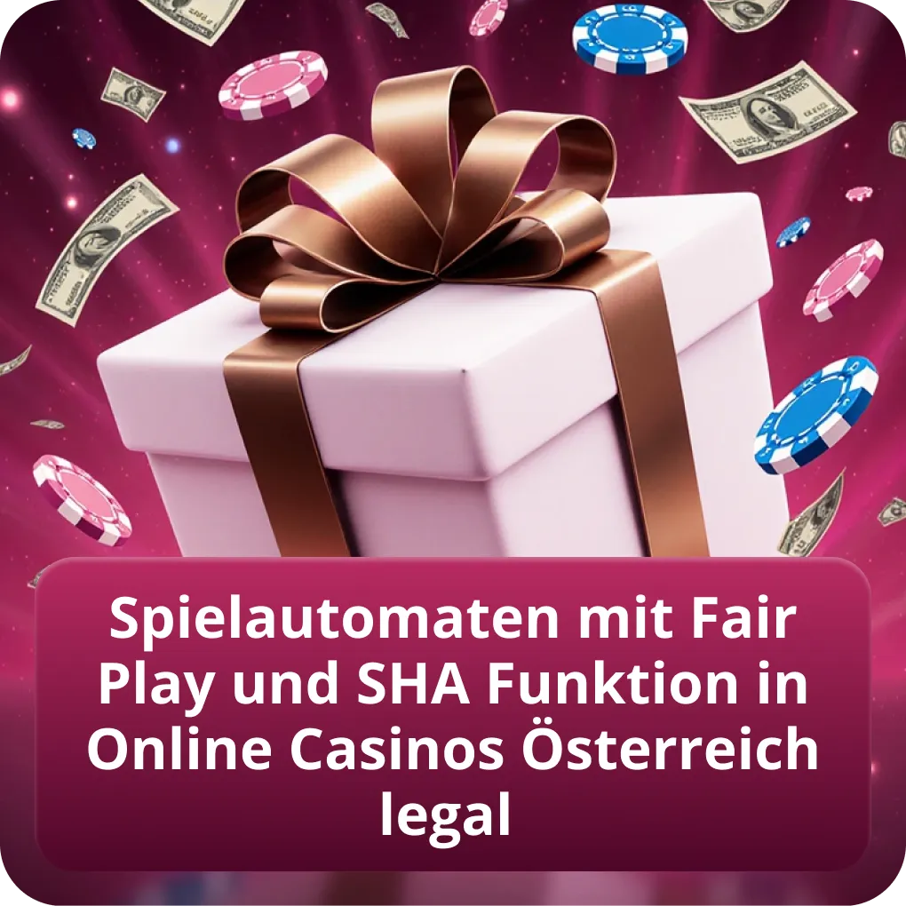 Spielautomaten mit Fair Play und SHA Funktion in Online Casinos Österreich legal